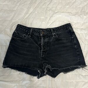 Black Denim Shorts